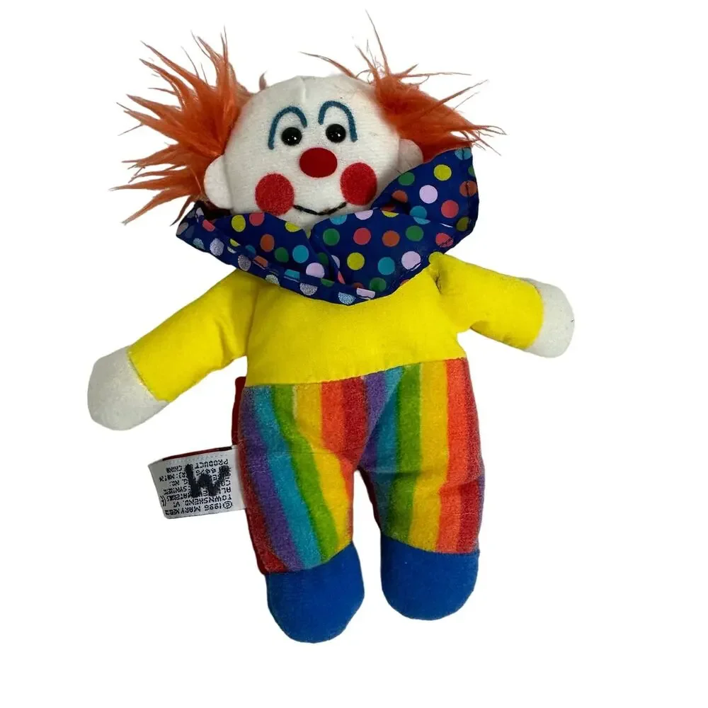 MARY MEYER TIPPY TOES finger puppet Clown PLUSH STUFFED animal 7